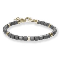 Bracelet Borsari gioielli Man Tibet in Silver Ematite BR-TIBET53